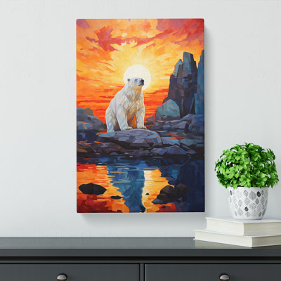 Polar Bear Orphism No.3 - Wrapped Canvas