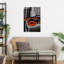 «Orange Stovetop Spirals», art mural abstrait contemporain audacieux-205346858