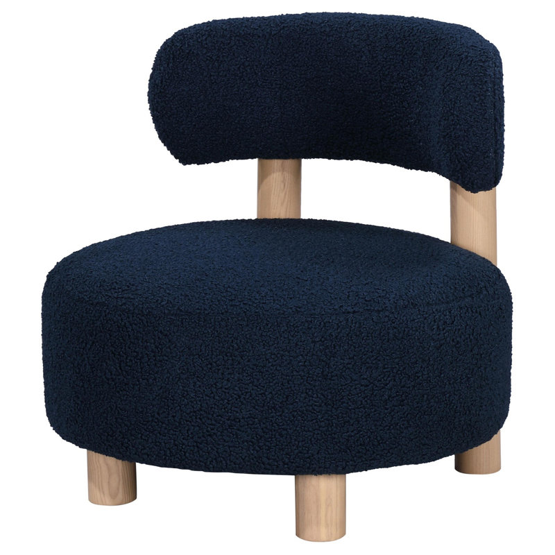Chaise d'appoint Donato Boucle, Polyester bleu