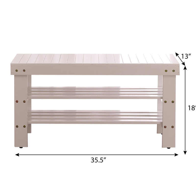 Armoire à chaussures à finition cerisier avec porte - robuste, unité de rangement à assembler, hauteur de H 18 po