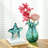 Green Glass Bubble Vase