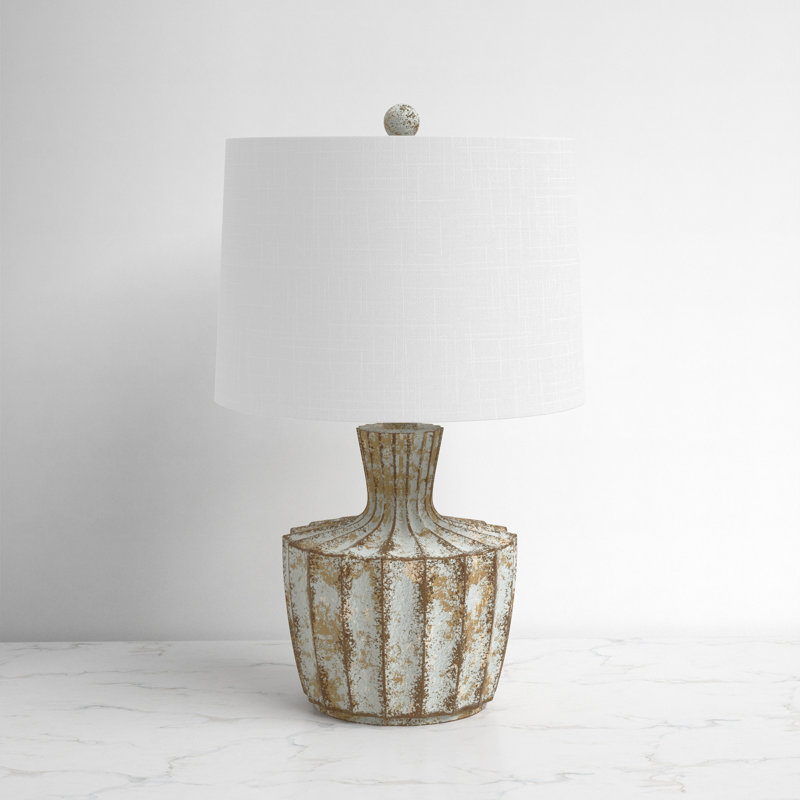Arlynne 26'' Distressed Blue Table Lamp