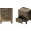 Table de chevet avec rangement en bois de noyer antique pour 2 personnes