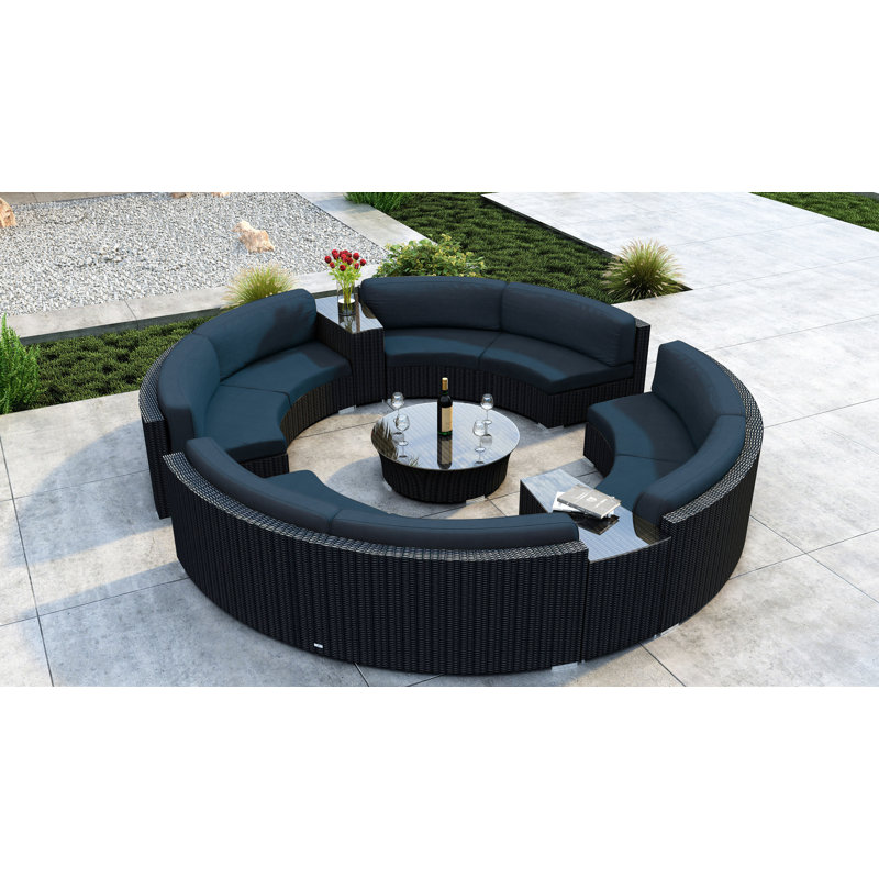 Thornaby 8 - Person Patio Conversation Set with Cushions, Spectrum Indigo Sunbrella®