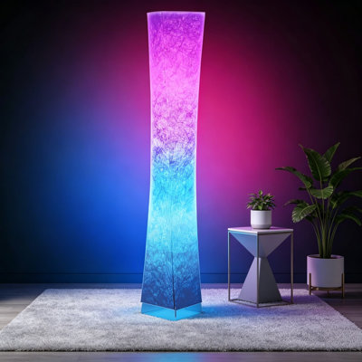 Smart Floor Lamp With Alexa & App Control, 16 Million RGB+CCT Colors, Music Sync, 1800Lm LED Lighting For Bedroom And Living Room