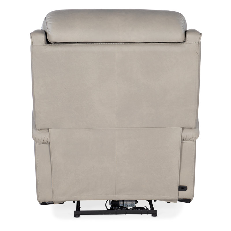 MS Recliner, Gray Genuine Leather