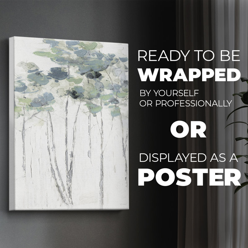 Impasto Tree Line I - Impression sur toile seulement - NON-CADRE, H 18 po x l 12 po
