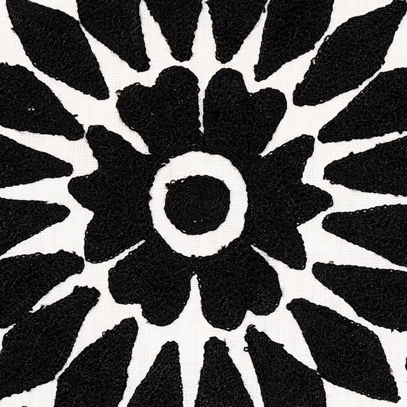 Tissu de broderie Castanet, Noir