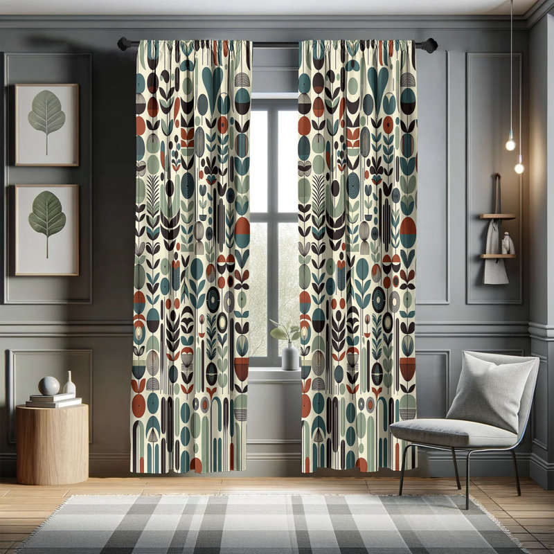 Semi Sheer Curtain, 56" W x 84" L