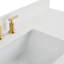 Meuble-lavabo simple autoportant à grain de bois 36 po avec plateau en quartz blanc pur Atilia-38770689