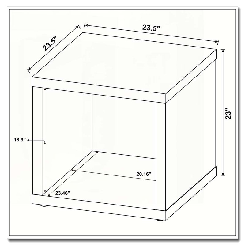 Table de bout d'appoint Flint, Brun
