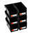 Plastic Stackable Storage Bins, 14.8 X 8.5 X 7.1 Inch (6 Pack), Plastic Containers For Organizing And Storage Bins For Closet, Garage, Small Parts, Office Supplies And Other Accessories, Black