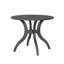 Table de salle à manger ronde en chêne gris de 100 cm (39,4 po) avec finition patinée à la main, favorisant les échanges conviviaux. Son grain floral naturel la rend idéale pour les repas intimes.