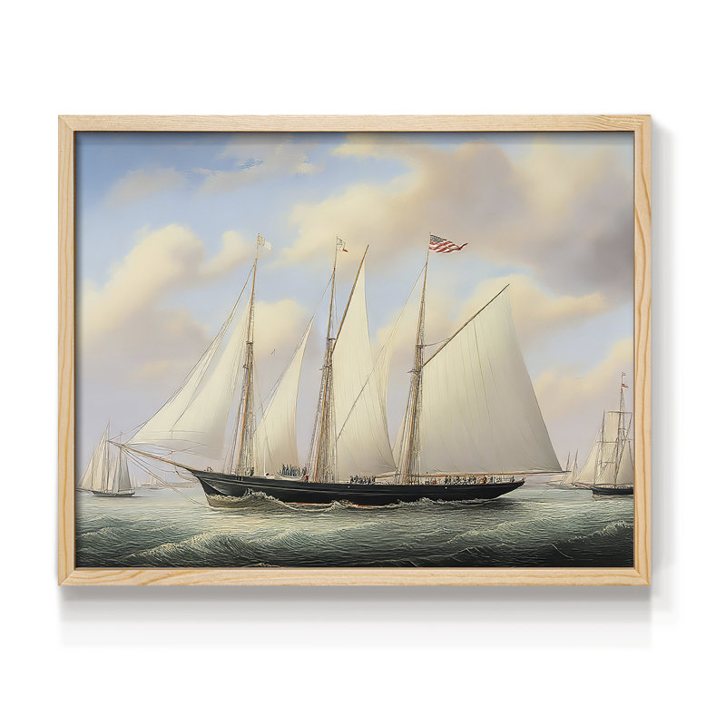 Nautical Series-CXIV - Reproduction encadrée - Restickable, H 22 po x l 28 po, Naturel