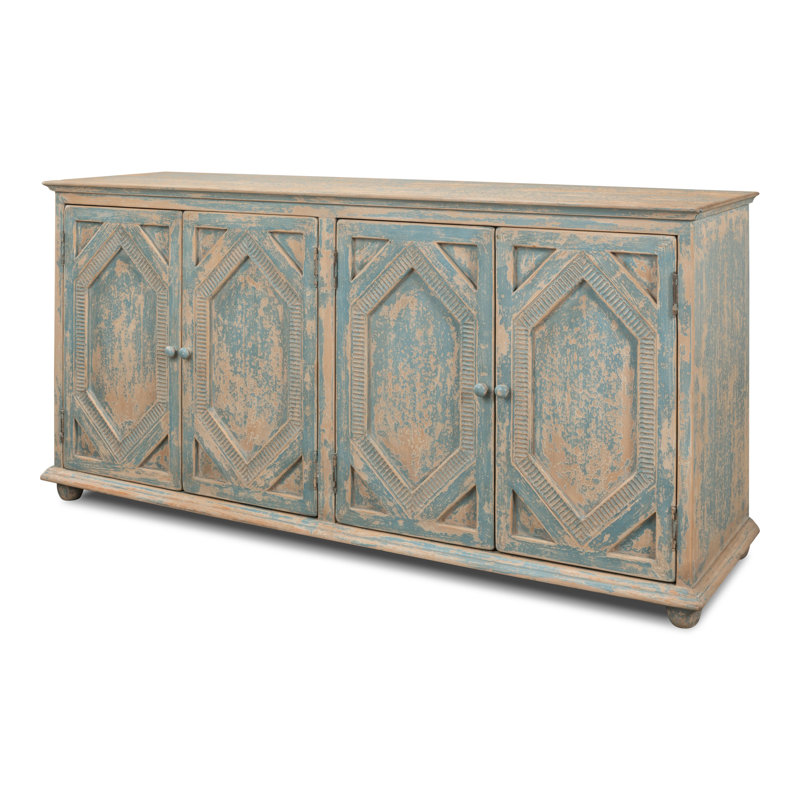 75'' W Sideboard, Blue/Blue