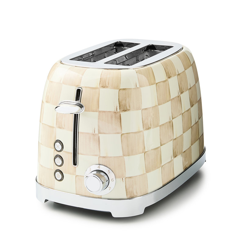 Mocha Check 2-Slice Toaster, Mocha
