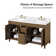 Burdick 60'' Double Bathroom Vanity with Engineered Marble Top