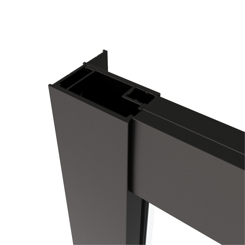 44"-48"W X 72"H Sliding Shower Door, 1/4" Tempered Glass, Matte Black Finish, Nano Easy Clean&Protective Film, Stainless Steel Handle, Install Method, Magnetic Closure, Leak Thought 44 - 48"W Door