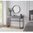 39" Mirrored Makeup Vanity Table With Stainless Steel Base, Mirrored Console Dressing Table With 2 Drawers,Versatile Desk For Bedroom And Office-168438321