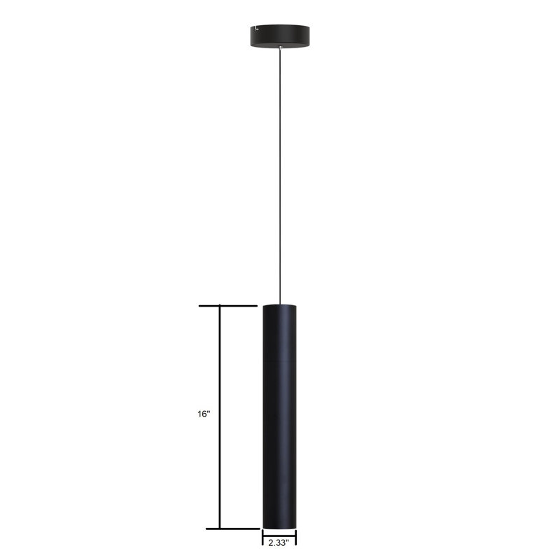 Chambery 1 - Light LED Single Pendant, Black