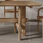 Ensemble de table de salle à manger unique en bois massif de frêne-107205758