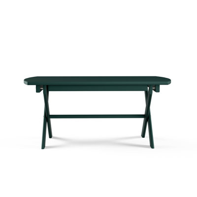  Folding Oval Outdoor Table, Dark-Green-Paint-1
