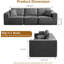 Canapé-lit modulaire 108 po Cloud Modular-1590113126