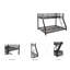 Lit superposé simple en métal pour enfants et adultes, avec barrière de sécurité et échelle
