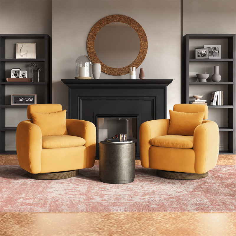 Fauteuil d'appoint pivotant surdimensionné 35 po