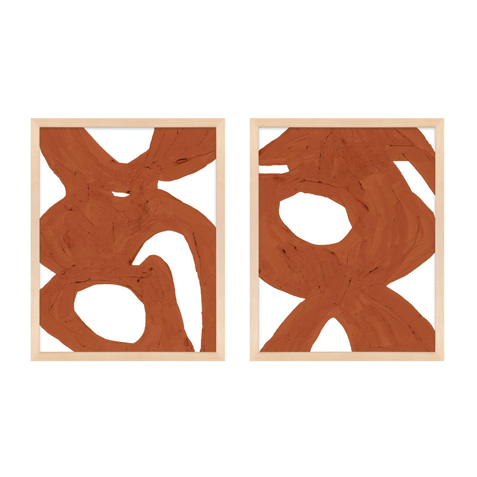 Copper Harmony Set Of 2 by Andrea Stokes, 25" H x 40" W, Brown