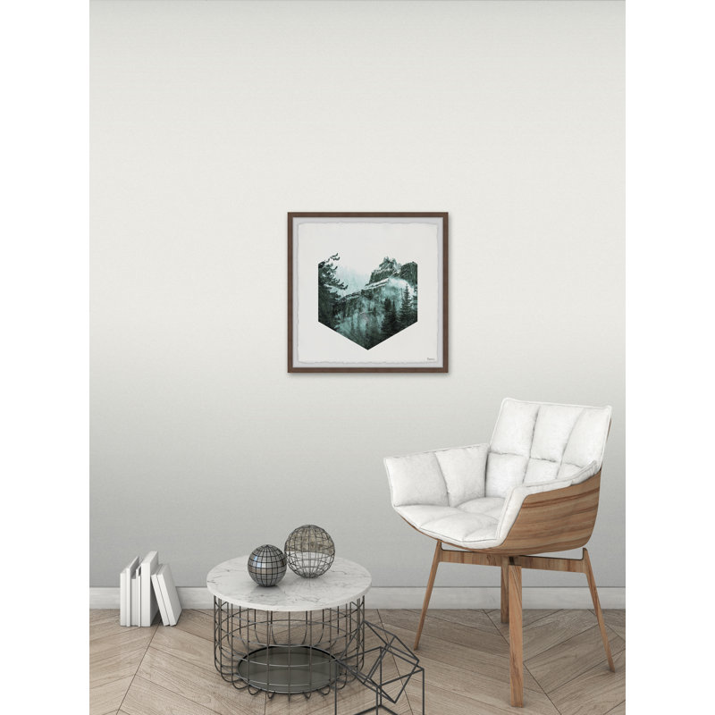 « hexagonal forest », impression encadrée, H 24 po x l 24 po x P 1,5 po