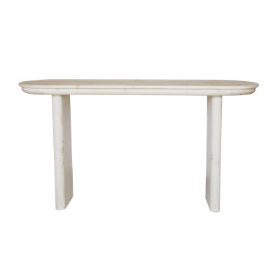 60" Natural Solid Wood Console Table