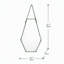 Miroir mural 18x1,6x31,5 "Hexagonal