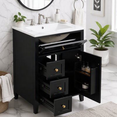 Meuble-lavabo 24 po avec lavabo et rangement spacieux