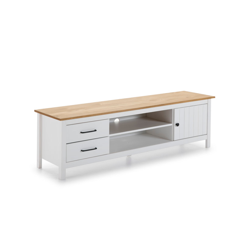 Giardina Unfinished TV Stand for TVs up to 55", White