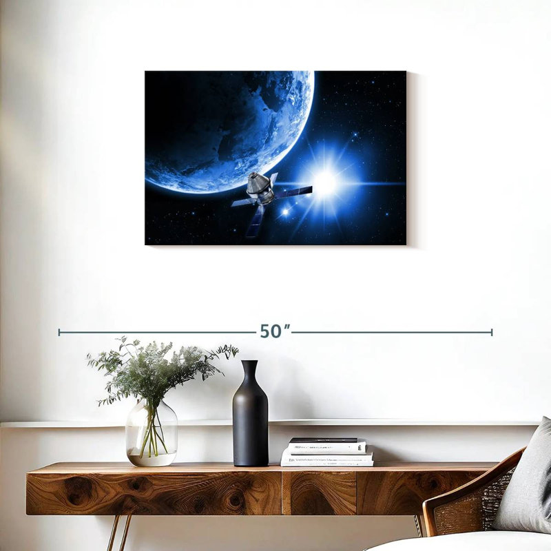 Oberle Satellite In Space, 20" H x 30" W