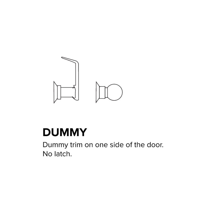 Contra Collection Modern Grade 3 Dummy Door Lever/Handle, Satin Brass