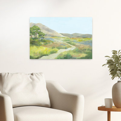 Path Through Serene Landscape Abstract Contemporary Landscape Nature Wall Art