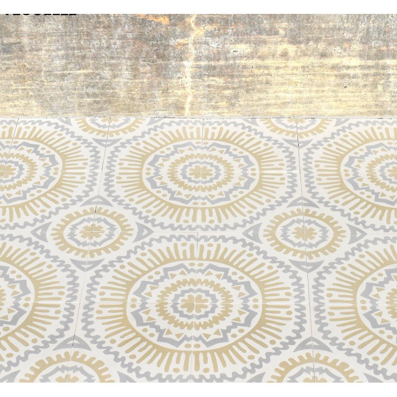 Suncatcher 8" x 8" Cement Patterned Wall & Floor Tile, Norte