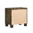 2 Drawers MDF Nightstand In Rustic Golden Brown Finish