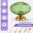 Vintage Green Ribbed Glass Flush Mount Ceiling Light - Gold Finish, E26 Compatible For Entryway, Hallway, Bedroom & Living Room-1948966005