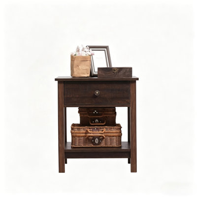 Vintage Style Side Table with Drawer