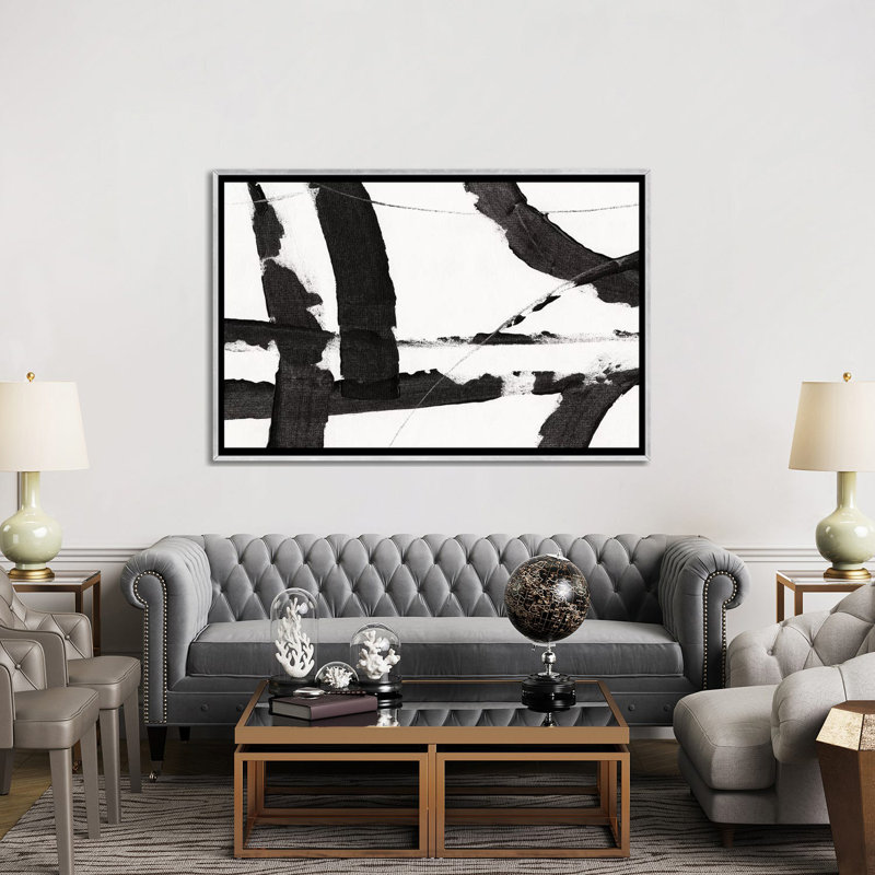Obsidian Harmony I by Timothy O' Toole Gallery-Wrapped Canvas Giclée Print on Canvas, 40" H x 60" W x 1.5" D, Silver Framed