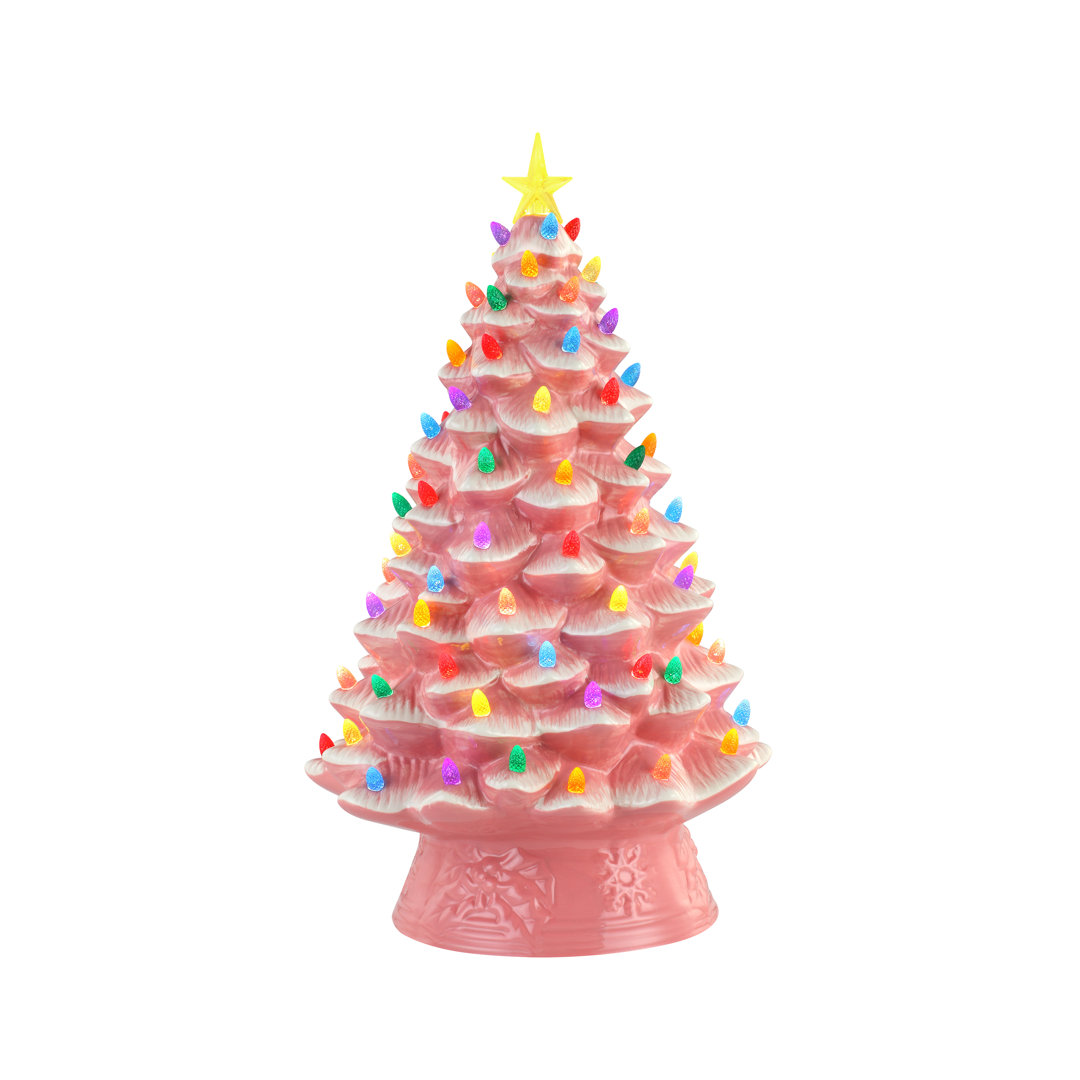 18" Lit Nostalgic Christmas Tree - Pink Mr. Christmas