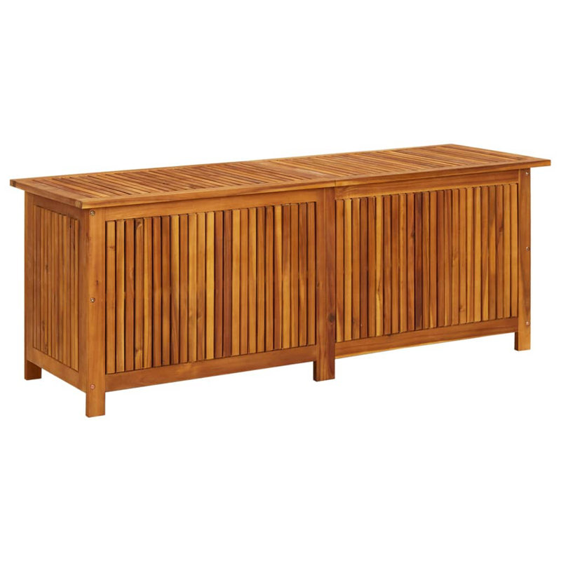 Acacia Wood Outdoor Deck Storage Box with Gas Lifts