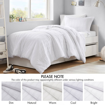 5-Piece Twin/Twin XL Woven Striped Comforter Set