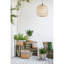 Ensemble de 2 pots à fleurs rectangulaires avec bordure géométrique, L: 10,5 x 8,5 x 8 po