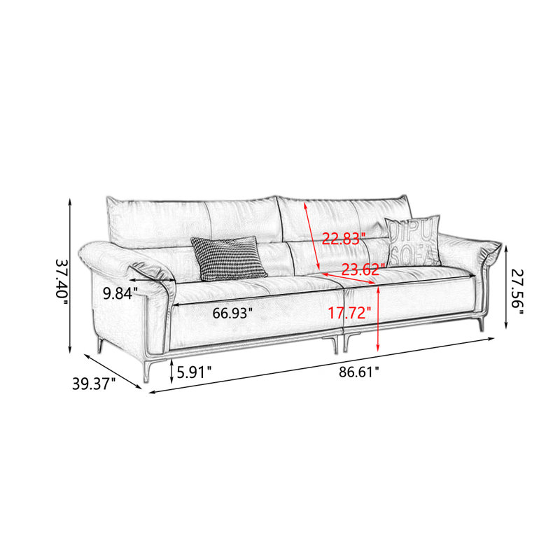 Causeuse-coussin modulable noire en cuir véritable, Noir