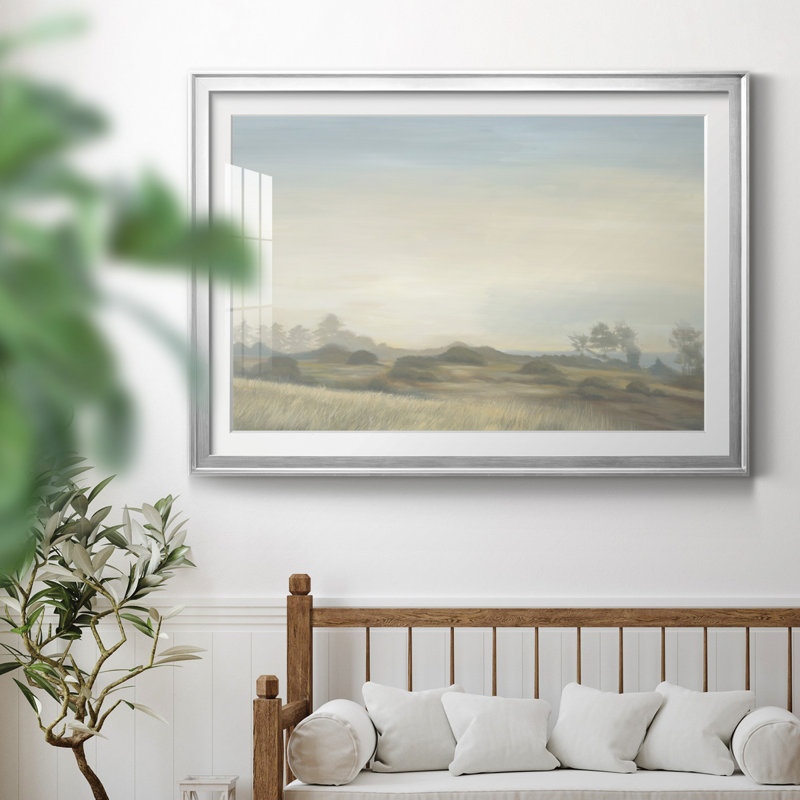 Vagues de grain - impression encadrée sur papier, H 26,5 po x l 36,5 po x P 1,5 po, Encadrement argenté