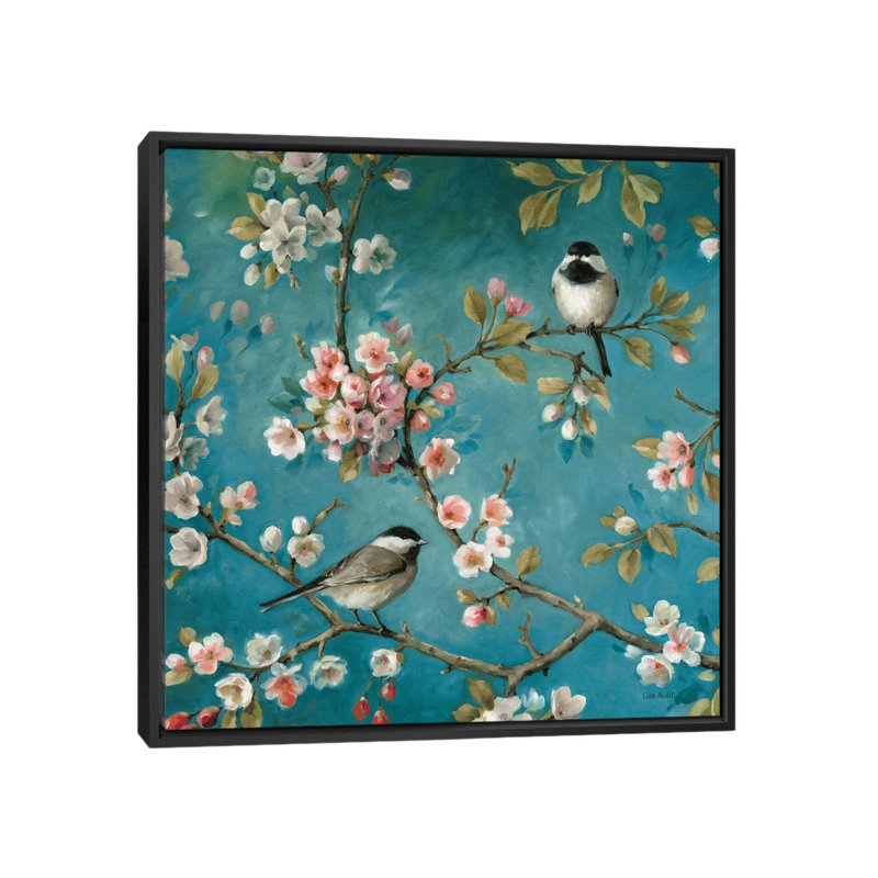 «Blossom I» par Lisa Audit - reproduction d'art, H 12 po x l 12 po x P 1,5 po, Toile avec cadre noir